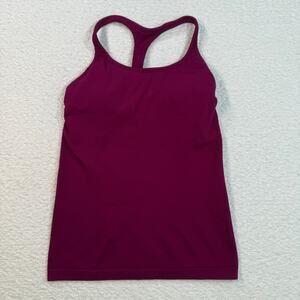 Athleta Renew Support Top maroon size small womens gym workout